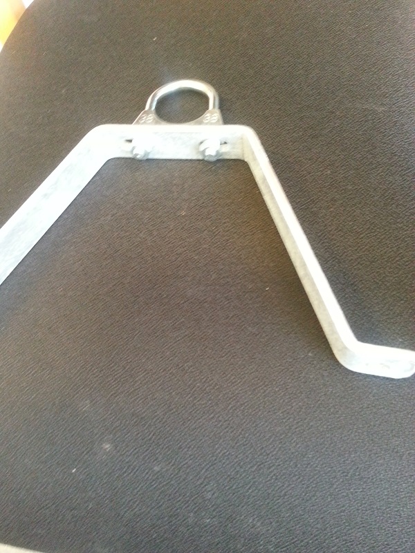 End-wall fitting, wall bracket steel height 15cm