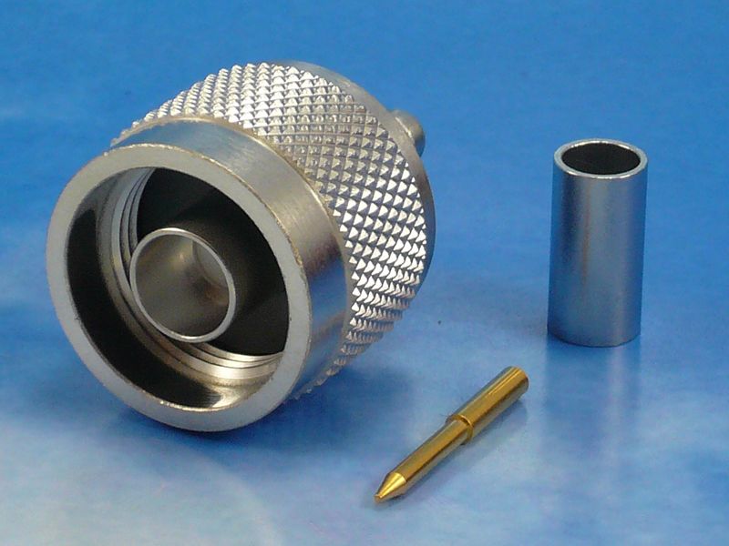 N Male crimp RG-58, LMR195