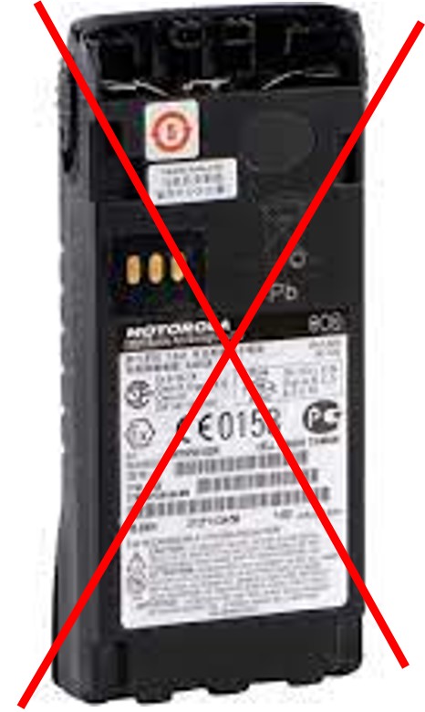 Batteri, ATEX, 1480 mAh, GP340/80 Svart og Blå serie