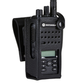 Bæreveske, kraftig lær, med 2.5" swivel belteloop, for terminal med display